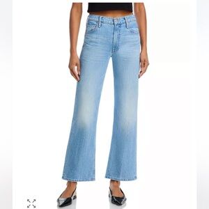 MOTHER THE BOOKIE HIGH RISE ANKLE WIDE LEGS JEANS IN PUZZLED SIZE 31